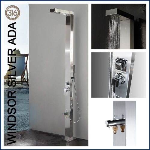 DEAL OF THE WEEK / Windsor Silver ADA 316L Marine Grade  Stainless Steel Outdoor Pool Shower