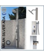  Milan Silver ADA 316L Marine Grade Stainless Steel Outdoor Outside Indoor Pool Shower 