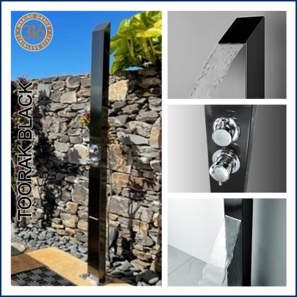 DEAL OF THE WEEK / Toorak Black 316L Stainless Steel Marine Grade  Outdoor Indoor Waterfall Pool Shower