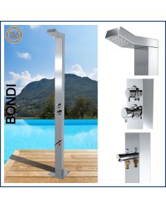 Bondi Silver 316L Marine Grade Stainless Steel Outdoor Indoor Pool Shower